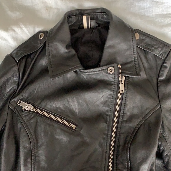 Topshop Leather Jacket - Picture 5 of 8